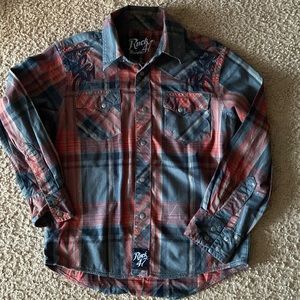 Western boys size 7/8 Rock 47 Wrangler shirt